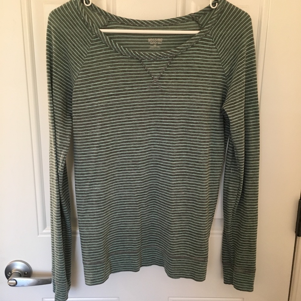 Set of Grey striped long sleeved shirts, size S